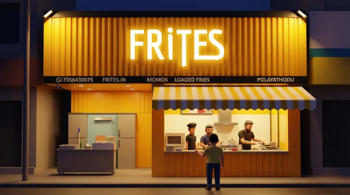 Frites storefront in Polayathodu